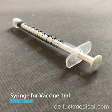 Plastische Spritze für Impfstoff 1ml